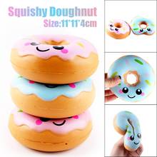 11cm Lovely Doughnut Cream Scented Squishy Slow Rising Squeeze anti stress soft toy funny gadgets kawaii squishies donut 2024 - buy cheap