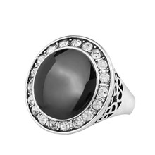 Anillo de joyería antiguo con microincrustaciones, anillo clásico de moda esmaltada, novedad de 2018 2024 - compra barato
