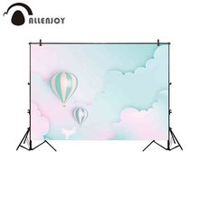 Allenjoy fotografia fundo balão de ar quente céu nuvem papel estilo pano de fundo photocall photo studio profissional 2024 - compre barato