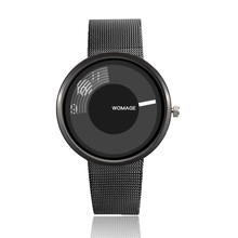 WoMaGe brand men women unique black stainless steel sports watch casual fashion quartz watches hour relogio masculiono 2024 - buy cheap