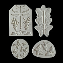 Minsunbak-Molde de silicona de libélula para decoración de tartas, herramienta de varios tamaños para Fondant, Chocolate, caramelo, pasta de goma 2024 - compra barato