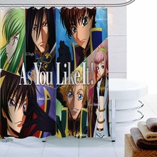 ShunQian Code Geass New Custom Polyester Fabric Printing Shower Curtain Bathroom Waterproof With Hook Bath Curtain Gift 2024 - buy cheap