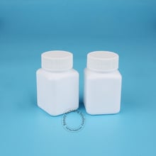 100pcs/Lot Wholesale 85ml Empty Plastic Refillable Bottle White Lid 85g Square Solid Pot Sample Packaging High Quality 2024 - buy cheap