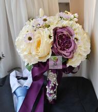 Искусственный цветок ручной работы Свадебный цветок букет невесты винтажный деревенский Роза ромашка 2024 - купить недорого