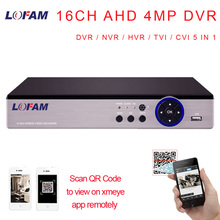 LOFAM 4MP seguridad DVR 16CH 5 en 1 AHD CVI TVI híbrido DVR NVR 4.0MP de vigilancia CCTV Video grabador 1080P HDMI 3G WIFI vmeyesuper de 2024 - compra barato