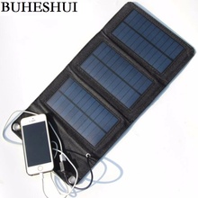 BUHESHUI 5W Foldable Solar Panel Charger Solar Charger Mobile Power Battery Charger For Cell Phone Monocrystalline Free Shipping 2024 - buy cheap