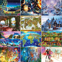 Landscape Puzzle 1000 pieces Adult Puzzle paper Puzzle Famous landscape puzzle Cartoon jigsaw Puzzles Children Educational Toys 2024 - buy cheap