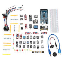 DIY Mega 2560 R3 HC-SR04 макетная плата 37 в 1 набор датчиков для Arduino с пластиковой коробкой 2024 - купить недорого