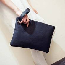 Simple Fashion Women Handbag Solid Color Designer Clutch Bag Leather Envelope Bags Bolsa Feminina Wristlets Bags Women Clutch 2024 - buy cheap