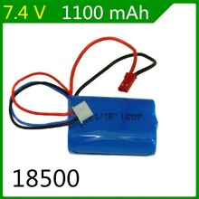 7.4V 1100mAH  Remote control airplane rc helicopter lipo battery 7.4V lipo 2s 1100mAH 15C discharge 18500 Cylindrical 2024 - buy cheap