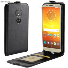 Byheyang escudo do telefone para motorola moto e5 caso capa de luxo carteira couro do plutônio slot para cartão flip caso para coque moto g6 jogar capa 2024 - compre barato