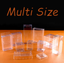 Caixa de embalagem plástica transparente pvc, 50 peças para modelo/jóias/doces/caixas de presente retângulo pequenas/grandes 2024 - compre barato