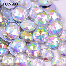 16mm 100pcs Crystal AB Color Sew On Rhinestones Flatback Acrylic Big Size Round Strass Crystals Stones Clothes Decorations 2024 - купить недорого