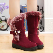 Women Winter Boots 2018 Fashion Woman Warm Snow Boots Female Slip On Winter Shoes Plus Size  Boots Free Shipping 2024 - buy cheap