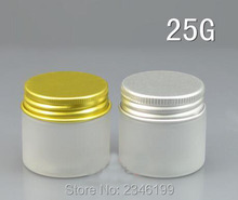 Frasco de plástico antiescarcha con tapa de aluminio, contenedor de plástico PET para cosméticos, Color dorado y plateado, 25G, 25ML, 50 unids/lote 2024 - compra barato