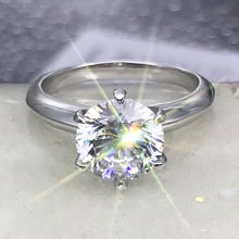 Косынка палец кольцо 1.5ct AAAAA Сона Cz 100% Настоящее серебро цвет обручальные кольца для женщин, свадебные украшения 2024 - купить недорого