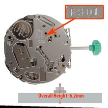 Miyota FS01 3 Eyes Chronograph Japan Made Quartz Movement Slanted Push Button 2024 - buy cheap