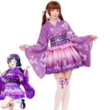 Disfraz de Anime de Nozomi Tojo, Kimono sexy para mujer, vestido de Lovelive, uniforme para niña 2024 - compra barato