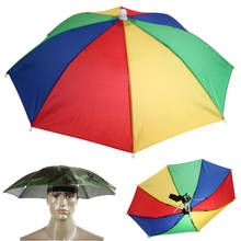 Portable Umbrella Hat Sun Shade 55cm Waterproof Outdoor Pesca Hat Sports Caps Sunshade Hiking Festivals Camping Fishing Cap 2024 - buy cheap