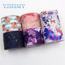 YJHSMY I-19225-477,38mm 5yards Cartoon Thermal transfer Printed grosgrain Ribbons,bow cap DIY handmade accessories decorations 2024 - buy cheap