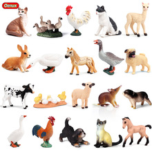 Oenux-figuras de acción de animales de aves de corral en miniatura, modelo de acción de gato, de vaca de Alpaca, muñeco educativo en miniatura, nuevo 2024 - compra barato