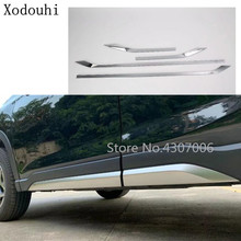 Car Styling Cover ABS Chrome Side Bottom Door Trim Frame Stick Bumper Strip Part 4pcs For Subaru Forester 2018 2019 2020 2024 - buy cheap