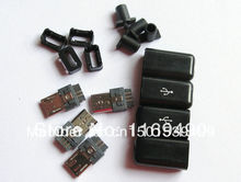 10pcs / lot  straight  DIY Micro USB 5 Pin male Plug Connector Socket and Plastic New, Free shipping 2024 - buy cheap