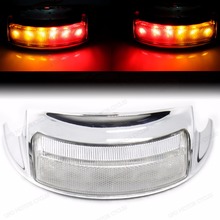 Luz led traseira de ponta de para-choque com lente branca, adequada para harley electra glide flht 2009-2016 2024 - compre barato