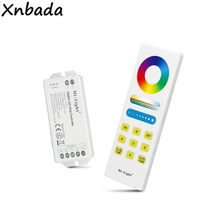 Milight miboxer fut044 rgbw controle led max 15a dc12v/24v 2.4ghz controle remoto sem fio rf fut088 rgb + cct luz led