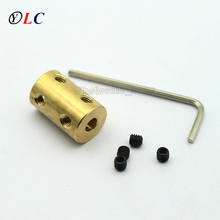Acoplador tubo rígido de cobre de bronze, 4/5/6/7/8mm od14 l22 5mm para 8mm, motor de passo, acessórios de conexão 2024 - compre barato