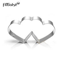 FILBAKE Creative Make up Heart shape Cookie Cutter Food Grade Stainless Steel Biscuit Mold Baking tools Home kitchen supplise 2024 - buy cheap