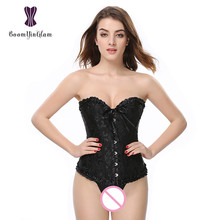 Wholesale everyday pleated corselet overbust women's slimming body shapewear lace up boned corset bustier plus size 810# 2024 - buy cheap