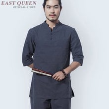 Китайские костюмы для мужчин, льняные рубашки и брюки, мужские льняные костюмы в восточном стиле FF799 2024 - купить недорого