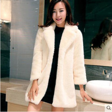 TUHAO Women Autumn Winter Black White Faux Fur Coat Loose Long Sleeve Color Warm Fashion Coat Large Size 4XL Long Fur Coat LQ264 2024 - buy cheap