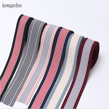 Kewgarden Stripe knitting Satin Ribbons DIY Bowknot Ribbon 16mm 25mm 38mm Handmade Tape Accessories Gift Bouquet Ribbon 10 Yards 2024 - buy cheap
