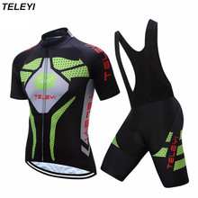 Велосипед TELEYI комплекты одежды для велоспорта Mtb Team, летние мужские зеленые комплекты одежды для велоспорта с коротким рукавом 2024 - купить недорого