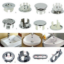 High Quality 1 Pc Sink Round Ring Overflow Spare Cover Tidy Chrome Trim Bathroom Ceramic Basin Overflow Ring сифон G529 2024 - купить недорого