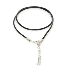 Hot Selling 5pcs/lot 45cm Real Leather Adjustable Braided Rope String Pendant Necklace 2mm Cord for Jewelry Findings 2024 - buy cheap