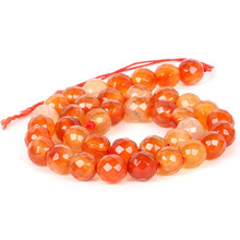 4-12mm Round 64 Faceted Carnelian Agates Beads Natural Stone Beads For Jewelry Making beads 15inch Needlework DIY Beads Trinket 2024 - buy cheap