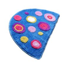 Semi-circle Doormat For Bath Anti Slip Bath Mat Soft Carpet For Kitchen Floor WC Carpet For Door Flower Pattern Floor Mat Tapes 2024 - buy cheap