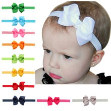 Yundfly 10pcs/lot 3" Children Kids Bow Headband Toddler Headwear Ribbon Bowknot Baby Girls Hair Band Cute Hair Accessories 2024 - buy cheap