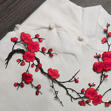 Plum Blossom Flower Applique Clothing Embroidery Patch Fabric Sticker Iron On Sew On Patch Craft Sewing Repair Embroidered 2024 - buy cheap