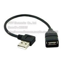 Cable de extensión USB 480 de 2,0 M, ángulo recto, 90 grados, tipo A, macho-hembra, 20cm,5 uds., envío gratis 2024 - compra barato