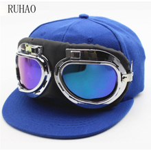 RUHAO 2019 Men's Boy Baseball caps Black glasses aviator hat dad hat gorras para hombre snapback Bone Hip Hop Cap 2024 - buy cheap