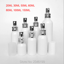 20ML 50pcs/lot White Cosmetic Packaging Aluminum Spray Bottle, Empty Tonic/ Lotion Bottle with Aluminum Mist Sprayer 2024 - купить недорого