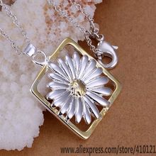 P134_2 Lucky Charm Silver Color Pendants For Women Jewelry Necklace Girl Lady Accessories Fashion Pendant Daisy Quartet /fl 2024 - buy cheap