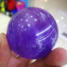 Esfera de cristal de quartzo de ametista natural de 40mm, esfera decorativa 2024 - compre barato