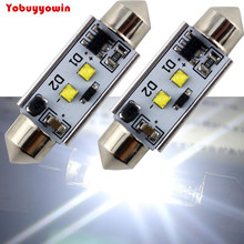 2Pcs Festoon 2LED 41mm 14W Cree CHIPS LED  Canbus No Error Car Dome LED Light 578 2112 6411 For Car 2024 - buy cheap