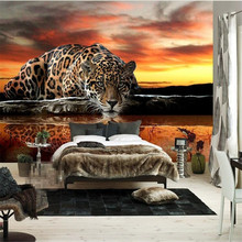 Beibehang de foto personalizado alta calidad leopardo revestimiento de paredes de la habitación dormitorio papel de pared de fondo de TV mural de la pared de papel 2024 - compra barato