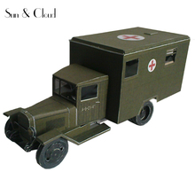 1:43 3D 14 X 6cm Soviet Zis-44 Battlefield Ambulance Army Truck  Paper Model Second World War Assemble Hand Work Puzzle Game 2024 - buy cheap